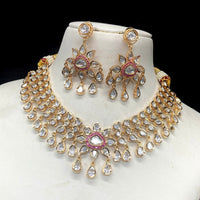 Royal Kundan Jewellery Gold Plated Polki Kundan Necklace Set