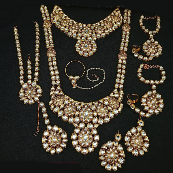 Royal Kundan Jewellery Gold Plated Kundan Stone Bridal Set