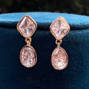 Royal Kundan Jewellery Gold Plated Polki Kundan Dangler Earrings