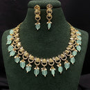 Royal Kundan Jewellery Gold Plated Austin Stone And Beads Necklace Set