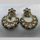 Royal Kundan Jewellery Gold Plated Crystal Stone Dangler Earrings