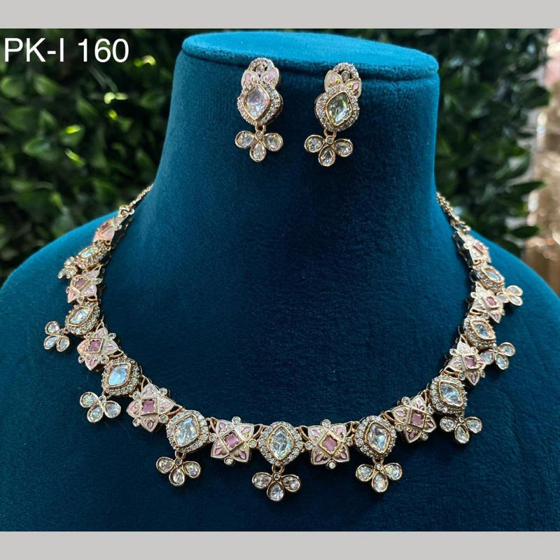 Royal Kundan Jewellery Gold Plated Kundan Stone Necklace Set