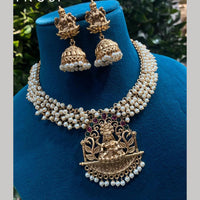Royal Kundan Jewellery Gold Plated Pota  Stone Necklace Set