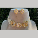 Royal Kundan Jewellery Gold Plated Crystal Stone Necklace Set (Copy)