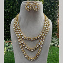 Royal Kundan Jewellery Gold Plated Crystal Stone Necklace Set