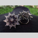 Royal Kundan Jewellery Silver Plated AD Stone Finger Ring
