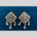 Royal Kundan Jewellery Gold Plated Polki Kundan Dangler Earrings