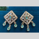 Royal Kundan Jewellery Gold Plated Polki Kundan Dangler Earrings