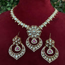 Royal Kundan Jewellery Gold Plated Polki Kundan Stone Necklace Set