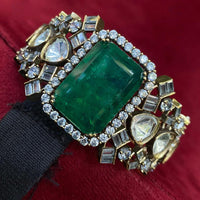Royal Kundan Jewellery Gold Plated Polki Kundan Stone Bracelet