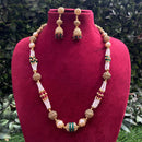 Royal Kundan Jewellery Gold Plated Beads And Pearls Necklace Set