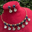 Royal Kundan Jewellery Gold Plated Kundan Stone Necklace Set