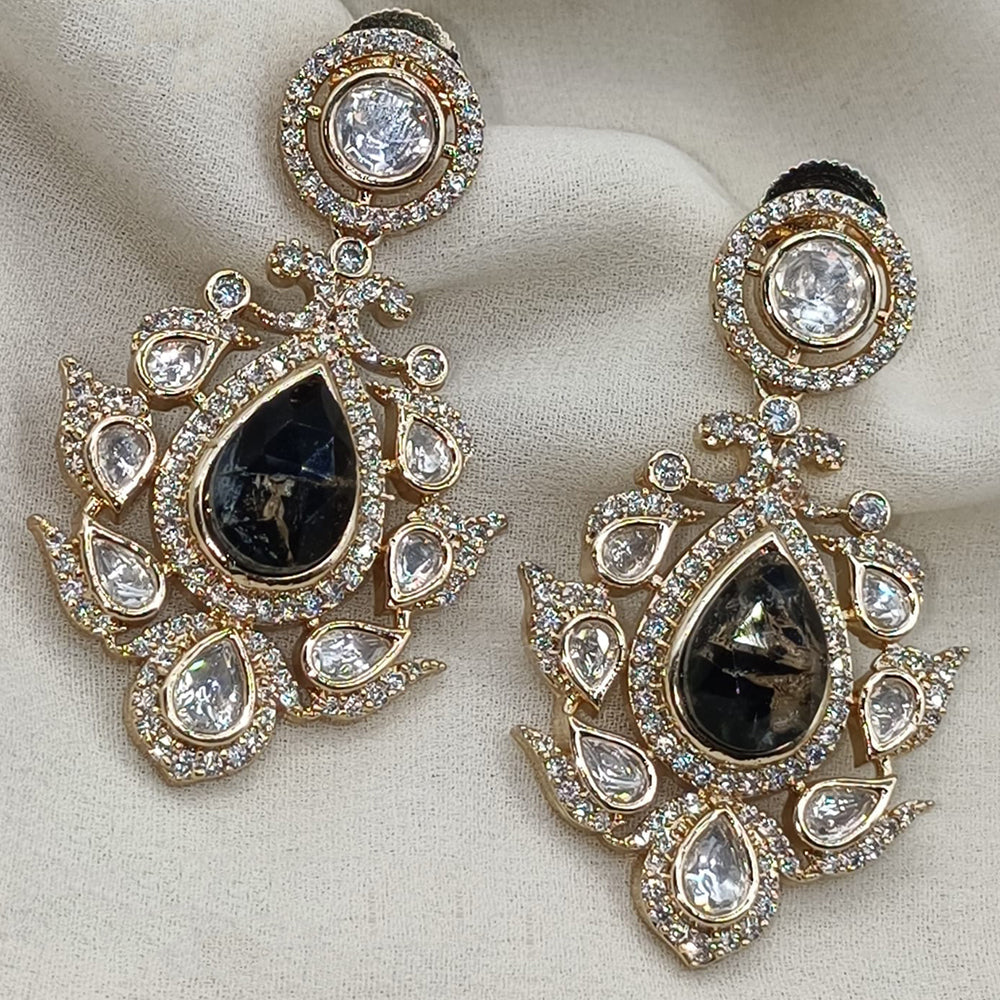 Royal Kundan Jewellery Classic Polki Kundan Hanging Earrings
