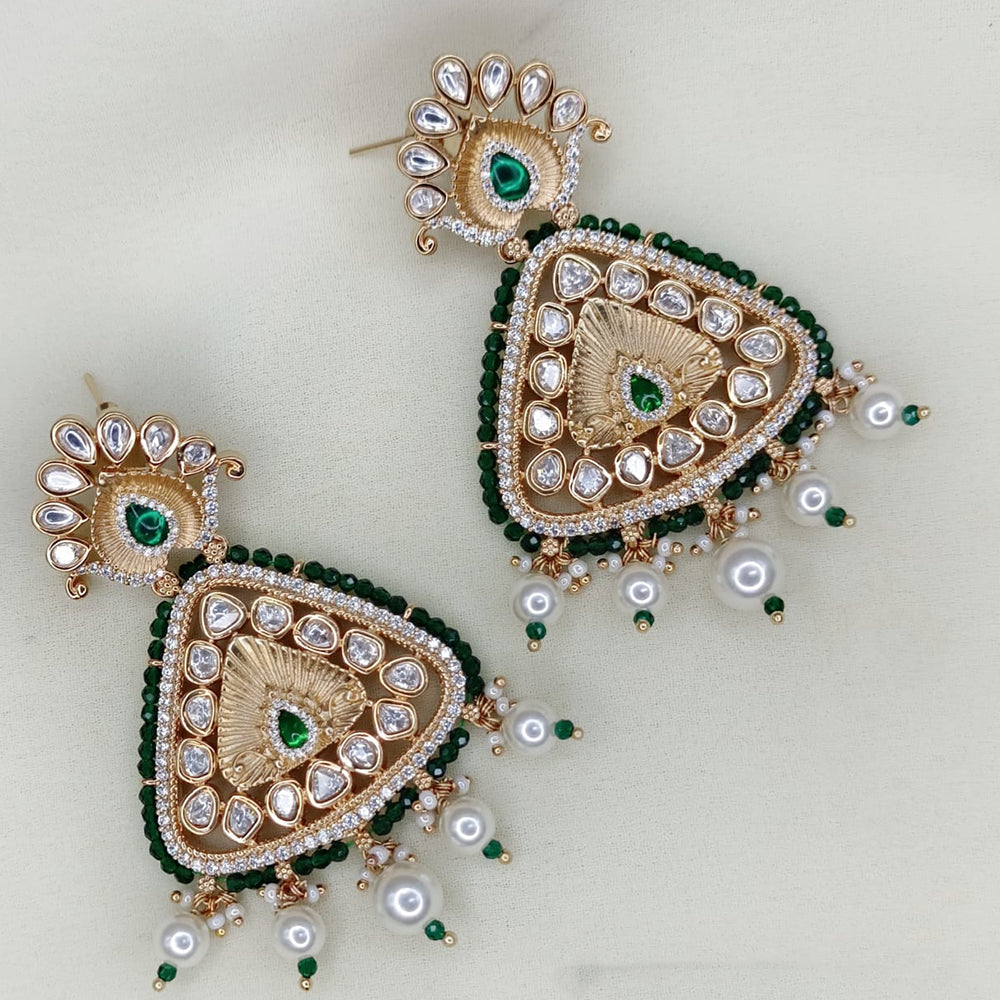 Royal Kundan Jewellery Classic Polki Kundan And Pearl Hanging Earrings