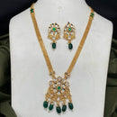 Royal Kundan Jewellery Polki Kundan Stone And Pearl Festive Necklace Set