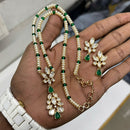 Royal Kundan Jewellery Polki Kundan Stone And Pearl Festive Necklace Set