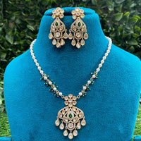 Royal Kundan Jewellery Polki Kundan Stone And Pearl Festive Necklace Set