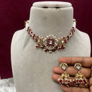 Royal Kundan Jewellery Designer Polki Kundan Stone And Pearl Choker Necklace Set