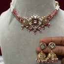 Royal Kundan Jewellery Designer Polki Kundan Stone And Pearl Choker Necklace Set