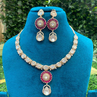 Royal Kundan Jewellery Polki Kundan Stone Festive Necklace Set