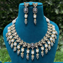 Royal Kundan Jewellery Luxe Dual Finish Polki Kundan And Pearl Choker Necklace Set