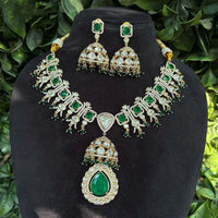 Royal Kundan Jewellery Polki Kundan Stone And Pearl Festive Necklace Set