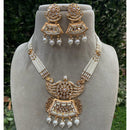 Royal Kundan Jewellery Polki Kundan Stone And Pearl Festive Necklace Set