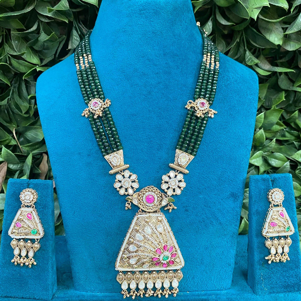 Royal Kundan Jewellery Polki Kundan Stone And Pearl Festive Necklace Set