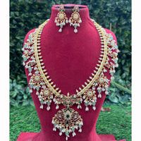 Royal Kundan Jewellery Classic Kundan Stone And Pearl Designer Necklace Set