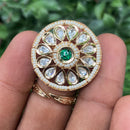 Royal Kundan Jewellery Polki Kundan Stone And Pearl Finger Ring