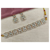 Royal Kundan Jewellery Designer Polki Kundan Pearl Choker Necklace Set