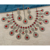 Royal Kundan Jewellery Designer American Diamond Look Necklace Set