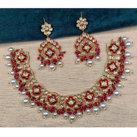 Royal Kundan Jewellery Designer Polki Kundan And Pearl Meenakari Necklace Set