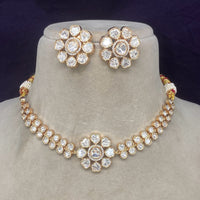 Royal Kundan Jewellery Heavy Polki Kundan Stone Necklace Set 