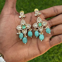 Royal Kundan Jewellery Classic Polki Kundan And Pearl Hanging Earrings