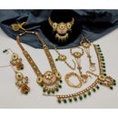 Royal Kundan Jewellery Classic Kundan Stone Pearl Bridal Necklace Set