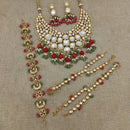 Royal Kundan Jewellery Classic Kundan Stone Pearl Combo Set