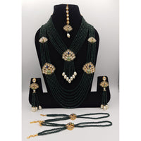Royal Kundan Jewellery Classic Kundan Stone Pearl Combo Set