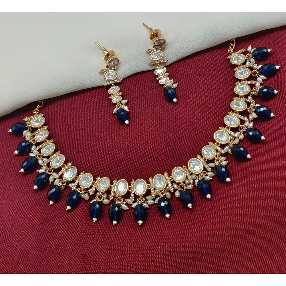 Royal Kundan Jewellery Heavy Polki Kundan and Beads  Necklace Set