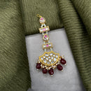 Royal Kundan Jewellery Designer Kundan Stone With Beads Maangtikka 