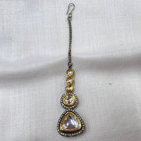 Royal Kundan Jewellery Designer Kundan Stone Maangtikka 