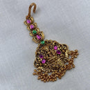 Royal Kundan Jewellery Traditional Pota Stone and Pearl Maangtikka