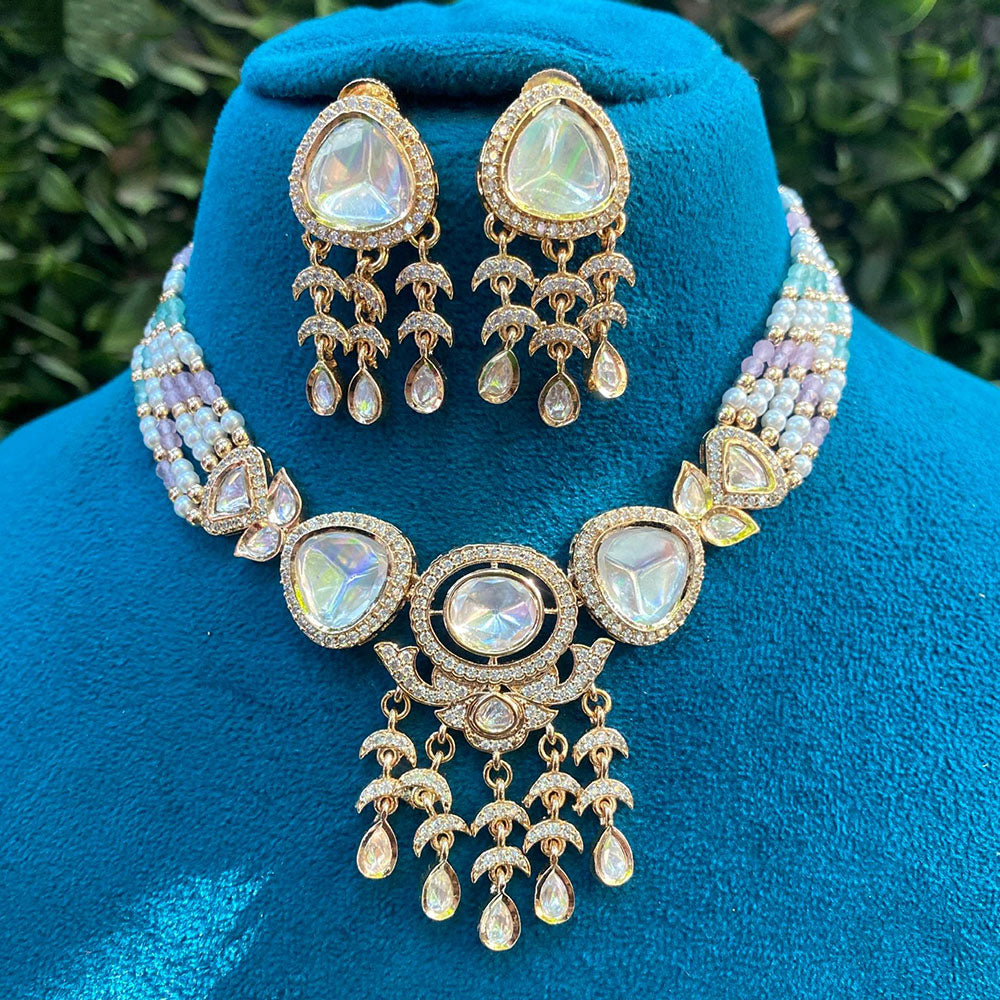 Royal Kundan Jewellery Luxe Polki Kundan And Pearl Designer Necklace Set