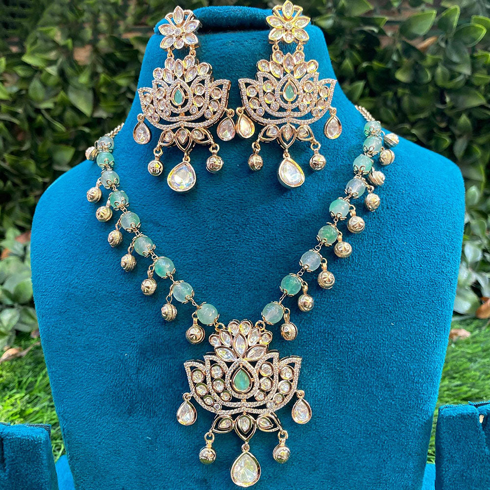 Royal Kundan Jewellery Luxe Polki Kundan And Pearl Designer Necklace Set