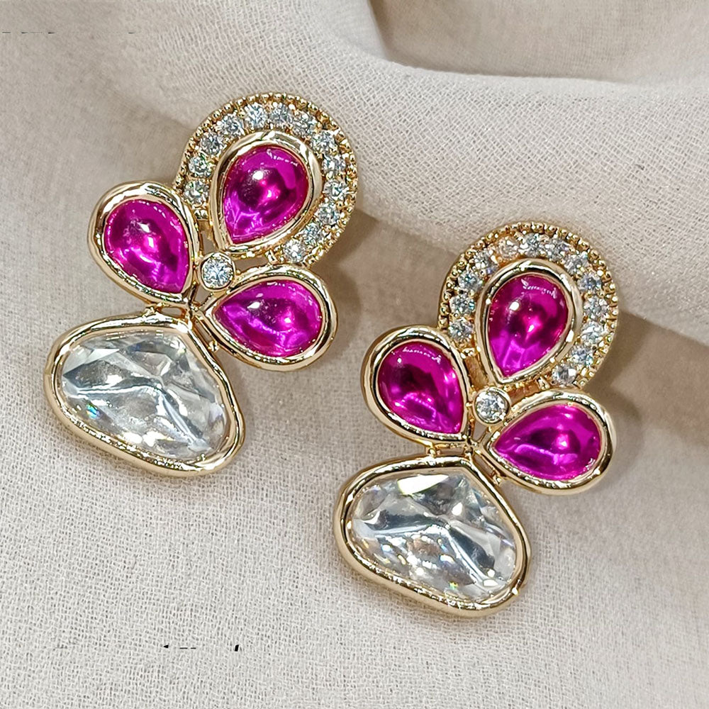 Royal Kundan Jewellery Designer Kundan Stone Dangler Earrings