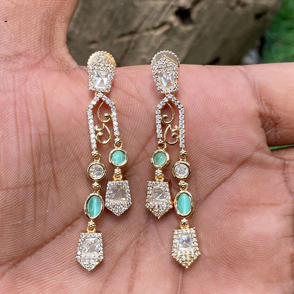 Royal Kundan Jewellery Designer Polki Kundan Stone Dangler Earrings