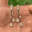 Royal Kundan Jewellery Designer Polki Kundan Stone Dangler Earrings