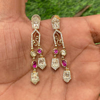 Royal Kundan Jewellery Designer Polki Kundan Stone Dangler Earrings