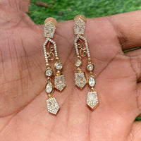 Royal Kundan Jewellery Designer Polki Kundan Stone Dangler Earrings
