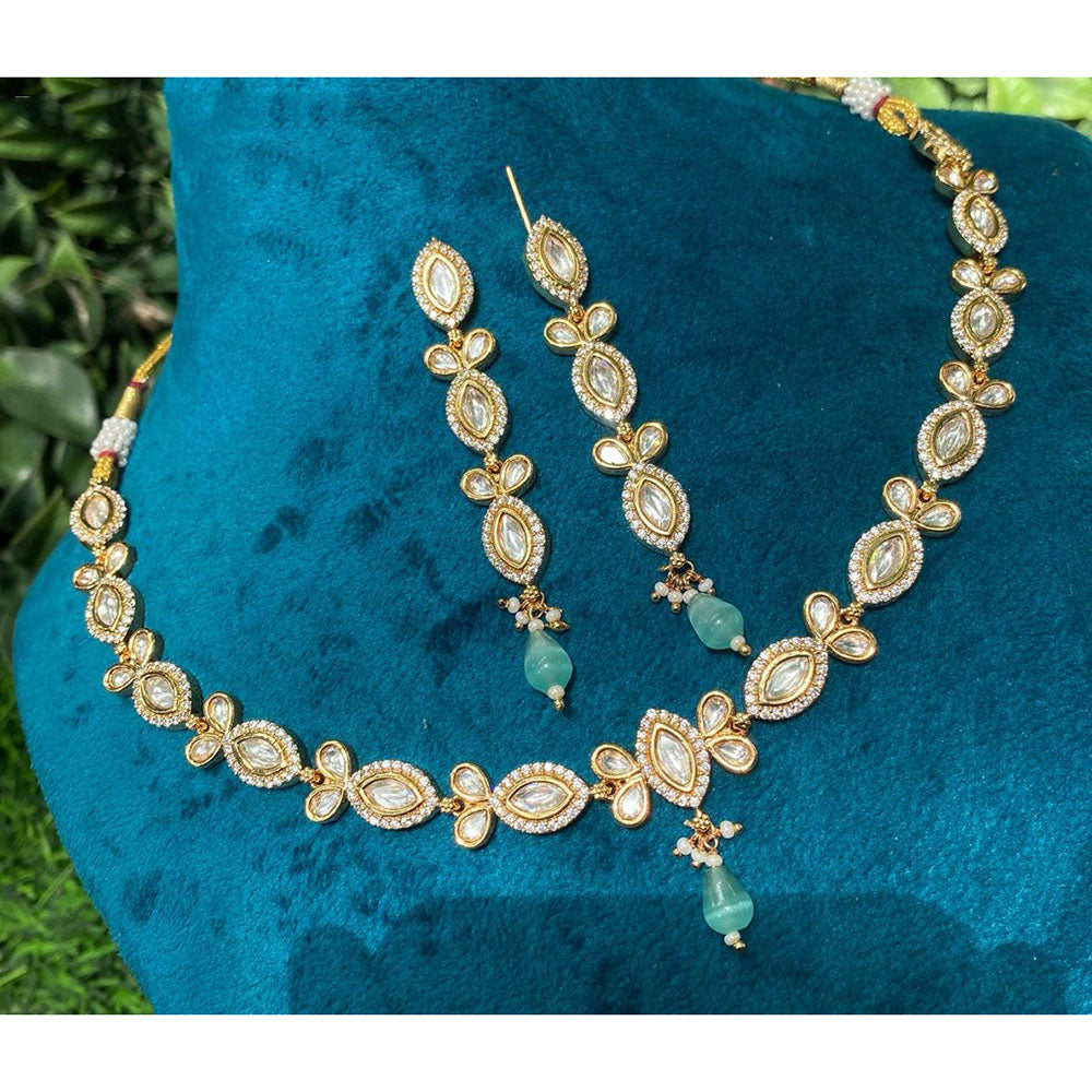 Royal Kundan Jewellery Polki Kundan Stone And Beads Necklace Set